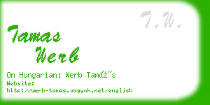 tamas werb business card